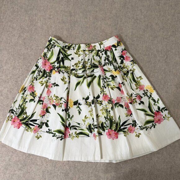 Talbots Dresses & Skirts - Talbots Floral Pleated A-Line Skirt Size 8 Garden Party Spring